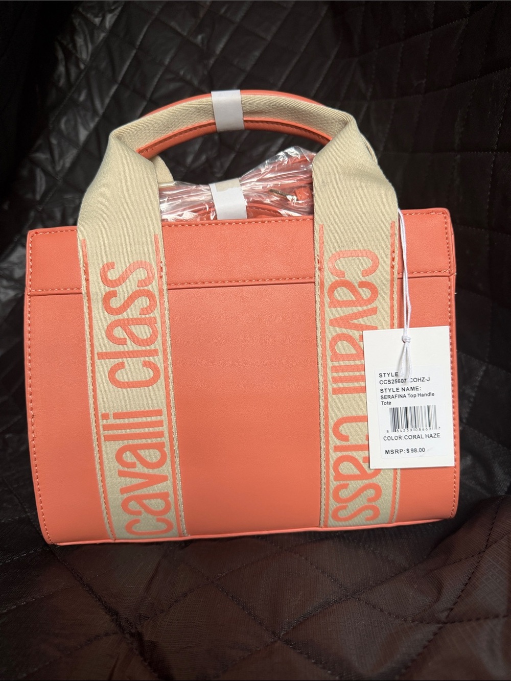 NWT Cavalli Class Serafina Tote in Coral Haze